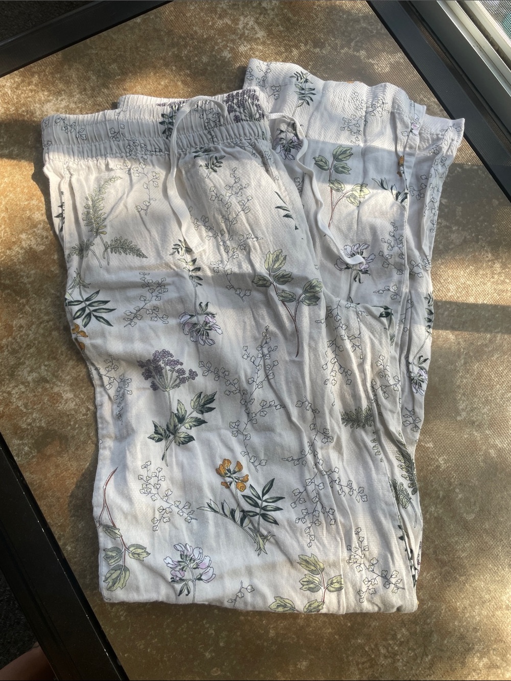 Gabody Floral Cotton Flannel Sleep Pants Vintage XS